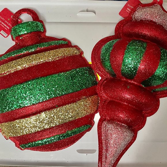 Trim A Home Holiday Vintage Christmas Ball Ornaments 3d Large